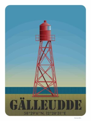 Galleudde fyr - motiv för poster.