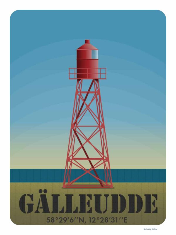 Galleudde fyr - motiv för poster.