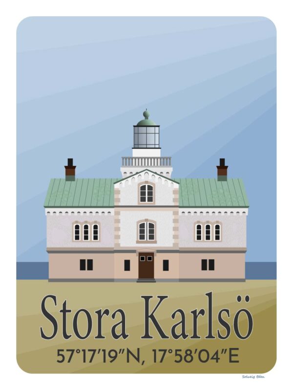 Stora Karlsö fyr - motiv för poster.