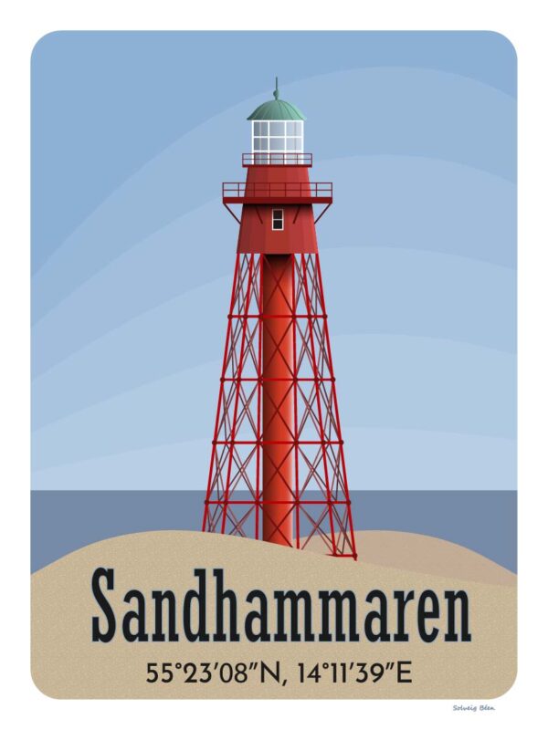Sandhammarens fyr - motiv för poster.