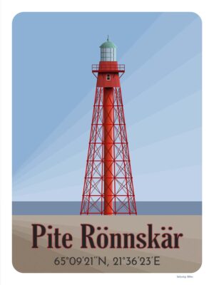 Pite Rönnskärs fyr - motiv för poster.