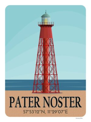 Pater Noster fyr - motiv för poster.