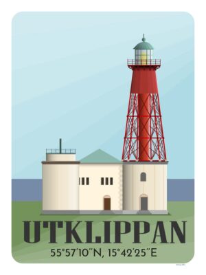 Utklippans fyr - motiv för poster.