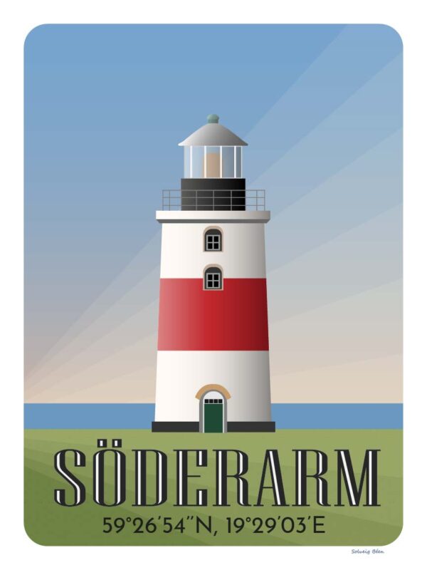 Söderarms fyr - motiv för poster.