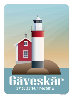 Gäveskär fyr - motiv för poster.