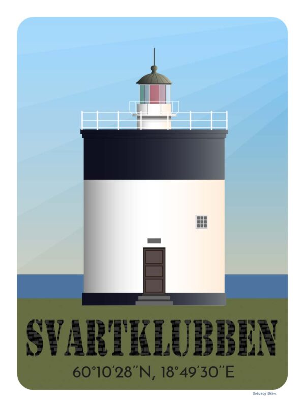 Svartklubbens fyr - motiv för poster.