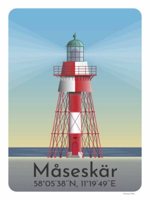 Måseskär fyr - motiv för poster.