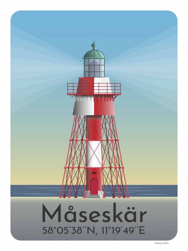 Måseskär fyr - motiv för poster.