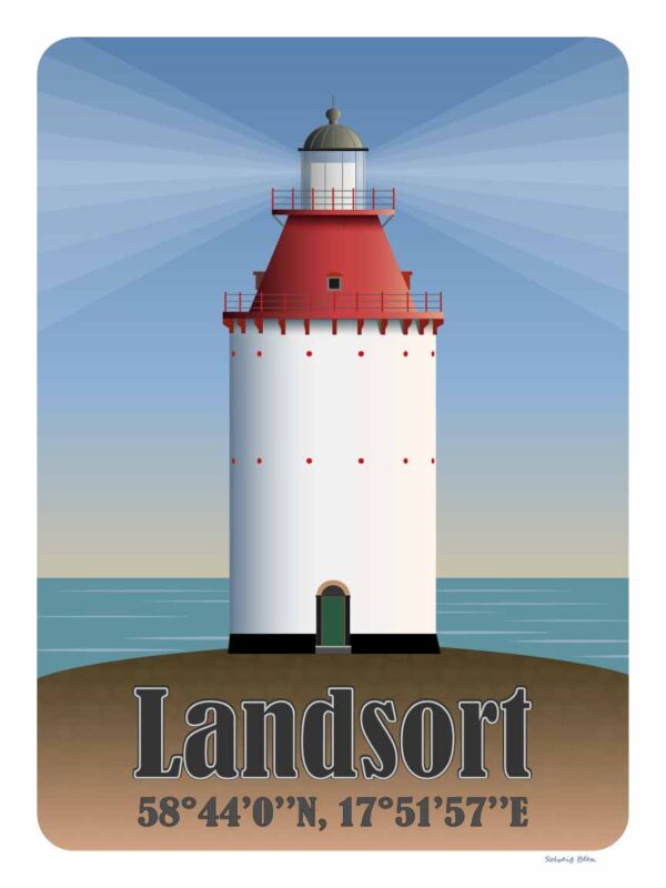 Landsort fyr - motiv för poster