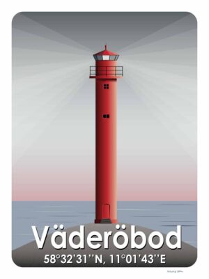Väderöbod fyr - poster illustration