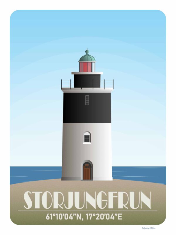 Storjungfruns fyr - poster illustration